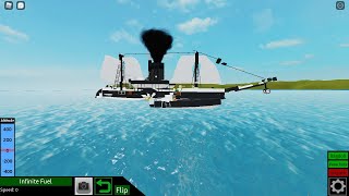 RobloxPlane Crazy7 Tutorial Paddle Boat Work [upl. by Aihtennek]