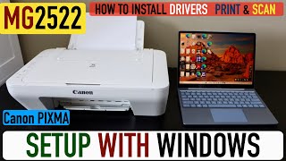 Canon Pixma MG2522 Setup Windows Laptop Install Drivers Print amp Scan [upl. by Ruthven]