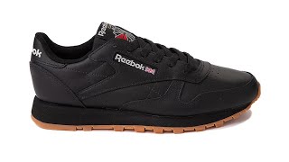 Womens Reebok Classic Leather Athletic Shoe  BlackGum Review shoes youtube subscribe viral [upl. by Oah]