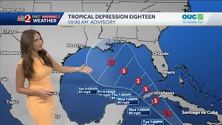 Tropical Depression 18 forms in Caribbean forecast to become hurricane later this week [upl. by Mlohsihc291]