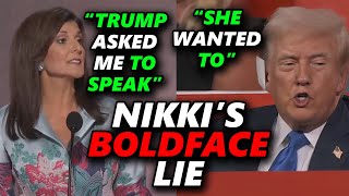 Nobody Is Talking About Nikkis BOLDFACE LIE At The RNC [upl. by Ennairb]