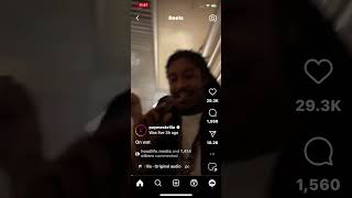 Skrilla Goes Live On IG To Let Fans Know He Is Ok [upl. by Pegasus965]