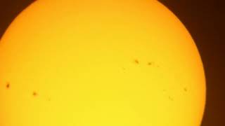 Soleil  Bresser Messier 1021000  oc 28mm  Zoom 35 x Smartphone 31 oct 24  Vidéo non traitée 2 [upl. by Ward]