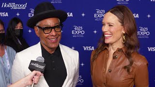 Giancarlo Esposito amp Emily Swallow React to Teaser Trailer For The Mandalorian amp More  D23 Expo [upl. by Nalek]