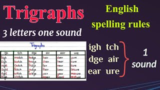 what are trigraphs  spelling rule dge ge  spelling rules [upl. by Ettedanreb946]