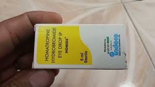 Homide Eye Drops  Homatropine Hydrobromide Eye Drops  Homide Eye Drops Uses Benefit Review Hindi [upl. by Aicercal]