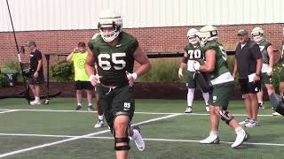 First Day of Michigan State football practice 2024  OLine QB RB TE [upl. by Suissac]