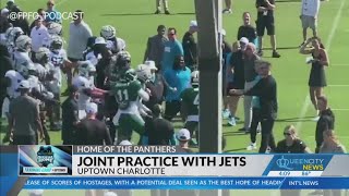 Several scuffles break out during PanthersJets joint practice Thursday [upl. by Sucam199]