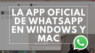 Whatsapp para PC Descarga la aplicación oficial para Windows y Mac [upl. by Bastian]