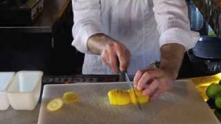 How to Cut a Lemon Cutting Lemons Slices Bartending Tutorial [upl. by Pedro519]