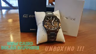 CASIO EDIFICE SOLAR SAPPHIRE WATCH UNBOXING Model Number  EFSS570DC1AUDF [upl. by Airdua]