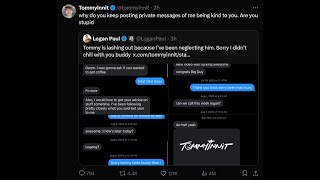 Logan Paul Embarrasses Himself In Tommyinnit Feud [upl. by Airad313]