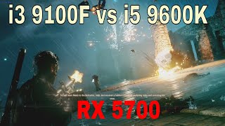 i3 9100F vs i5 9600K RX 5700 [upl. by Aynekat]