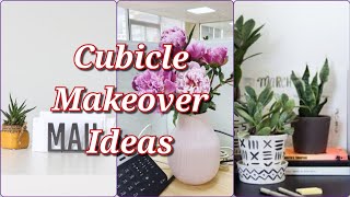 Cute Cubicle Makeover Ideas l How To Create A Cozy And Easiest Workstation [upl. by Ellenrahs569]