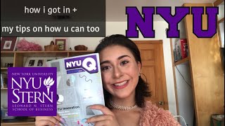 HOW I GOT INTO NYU STERN  gpa stats activities  general college application tips [upl. by Oderfigis]