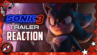 Sonic The Hedgehog Movie 3 Trailer  REACTION [upl. by Aihseuqram]