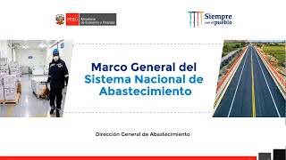 Marco General del Sistema Nacional de Abastecimiento [upl. by Pamelina139]