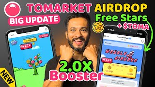 Tomarket 20x Boost Airdrop Weekly  Earn More STARS on Tomarket  Tomarket Airdrop Withdrawal Now [upl. by Aserat]