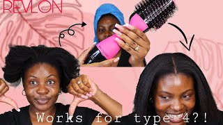 REVLON One Step Hair Dryer  Volumizer Review Tutorial Does It Work On 4c Hair [upl. by Urian]