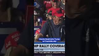 Dennis Quaid joins Trump at Coachella rally [upl. by Atilek]