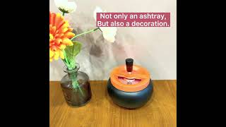 Push Down Cigarette Ashtray Portable Spinning Ashtray [upl. by Nauh147]