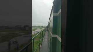 Cab ride of 7up Tezgham Express in rain train railway tezgham [upl. by Ecenahs]