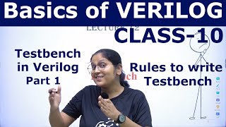 Basics of VERILOG  Testbench in Verilog Part 1  Rules to write Testbench with Examples  Class10 [upl. by Rehpotsrhc]