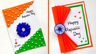 2 DIY Republic Day Card Ideas  Easy DIY Republic Day Card  Beautiful Handmade Republic Day Card [upl. by Brey91]