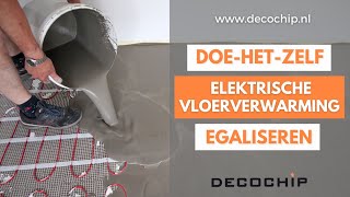 Zelf Elektrische Vloerverwarming Egaliseren  Vloer Egaliseren Met Egaline  Doe Het Zelf [upl. by Hayyim]