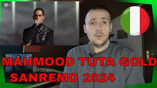 Mahmood canta Tuta gold Sanremo 2024 Italy reaction [upl. by Ahselrac]