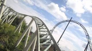 Colossus Front Row Seat onride HD POV Thorpe Park [upl. by Adan976]