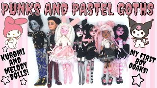 Monster High Custom Doll OOAK Collection  Episode 5 Punk and Pastel Goth Dolls [upl. by Witt]