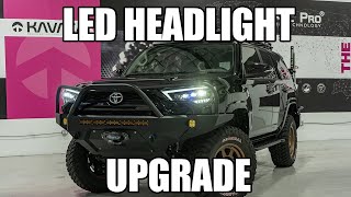 AlphaRex NOVA Series LED Headlights Install  Lighting Comparisons 20142020 Toyota 4Runner 4K [upl. by Silado189]