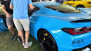 Quick Look at the 2025 Corvette eRay in Rapid Blue at 2024 Corvettes at Carlisle [upl. by Aneej]