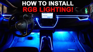 CAR RGB LED LIGHTING INSTALL TIPS and TRICKS for Easy Installation [upl. by Zebada]