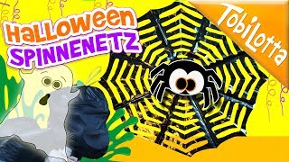 XL SPINNENNETZE aus Müllsack selber machen DIY Party Bastelidee Halloween Deko recycling 189 [upl. by Selegna741]