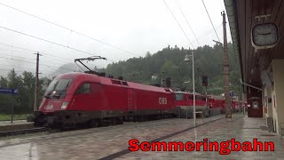 Trains at Semmering station Semmeringbahn  Züge in Semmering Semmeringbahn [upl. by Eislel]