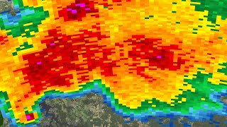 2024 Goreville Illinois Supercell Radar Loop [upl. by Anayad]