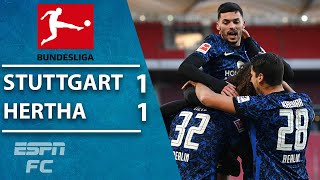 Hertha Berlin earns a vital point with late draw vs Stuttgart  ESPN FC Bundesliga Highlights [upl. by Miculek]