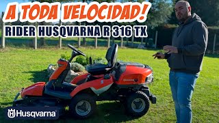 Probamos un CORTACESPED para GRANDES JARDINES  Rider Husqvarna 316TX [upl. by Eada]