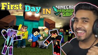 my first day in HEROBRINE SMP 🔥  ft TechnoGamerzOfficial minecraft mcflame herobrinesmp [upl. by Juliana447]