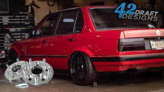 42 Draft Designs Unboxing And Install 4x1005x120 Adapters Bmw E30 [upl. by Arrait63]