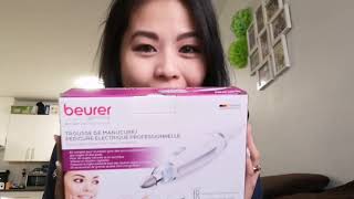 Unboxing and trying out Beurer Electric professional manicure pedicure set [upl. by Eilyk]