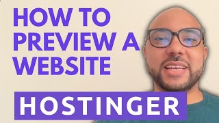 How to Preview a Website in Hostinger Website Builder [upl. by Atoiganap]