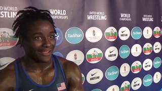 Tamyra MensahStock has made big gains to become a World medalist [upl. by Atnwahs]