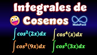 Integrales de potencia del coseno cuadrado al cubo cuarta quinta etc [upl. by Down718]