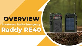 Raddy RE40 Shortwave Radio FMAMSWWB Hand Crank Solar Panel TypeC Charging 4000mAh Bluetooth [upl. by Faulkner]