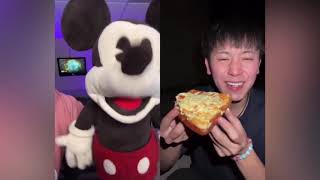 Mickey Mouse Puppet REACTS to tasty TIKTOK FOOD HACKS HassanKhadair [upl. by Anelhtac]