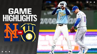 Mets vs Brewers Game Highlights 92724  MLB Highlights [upl. by Delfine]