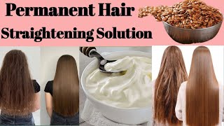 permanent Hair Straightening At Homekeratin treatment at home [upl. by Nnylsia790]